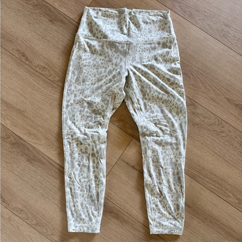lululemon athletica Gray Leopard Print Leggings